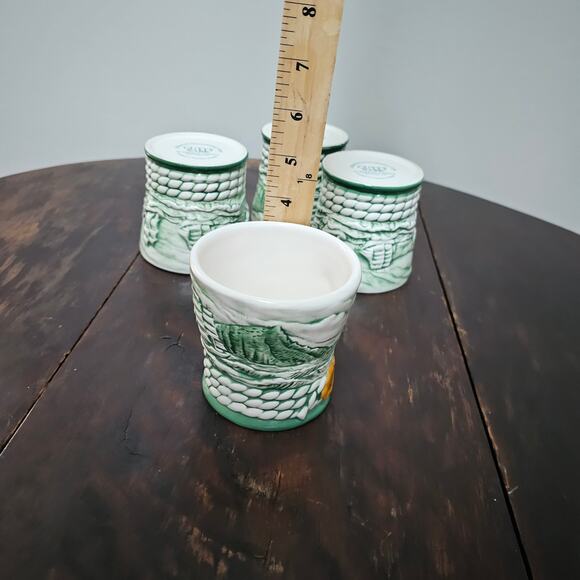 Vintage Cutty Sark Cups 1998 Clipper Ships Green WHite Scotch Whiskey Set of 4 - Picture 8 of 10